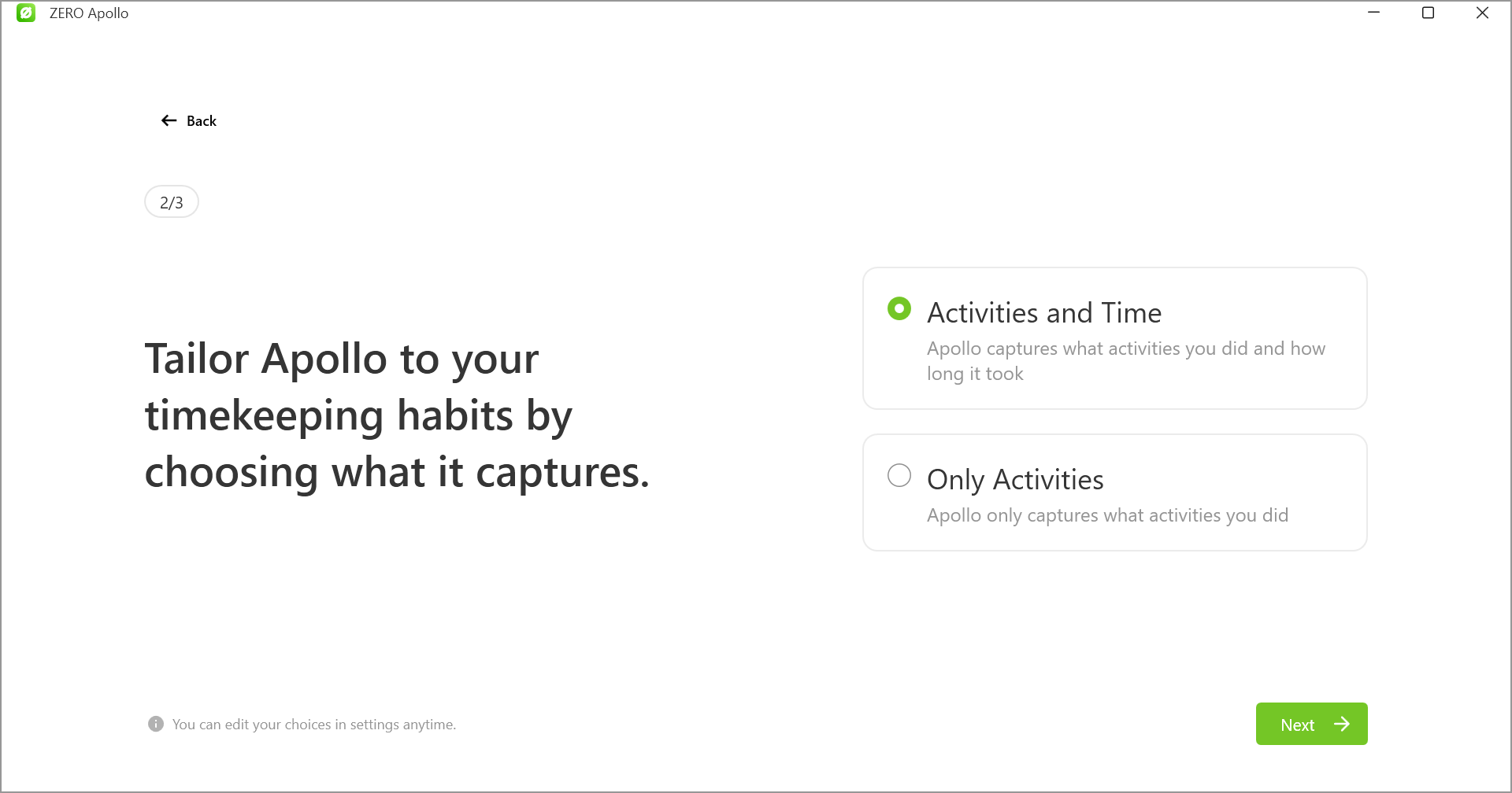 Apollo Setup Process ZERO